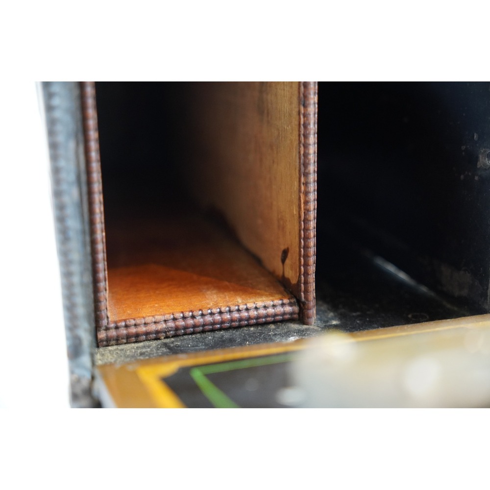 Antique Metal Lock Box with‎ Key Safety Deposit Copper Rectangular Storage - Picture 6 of 9
